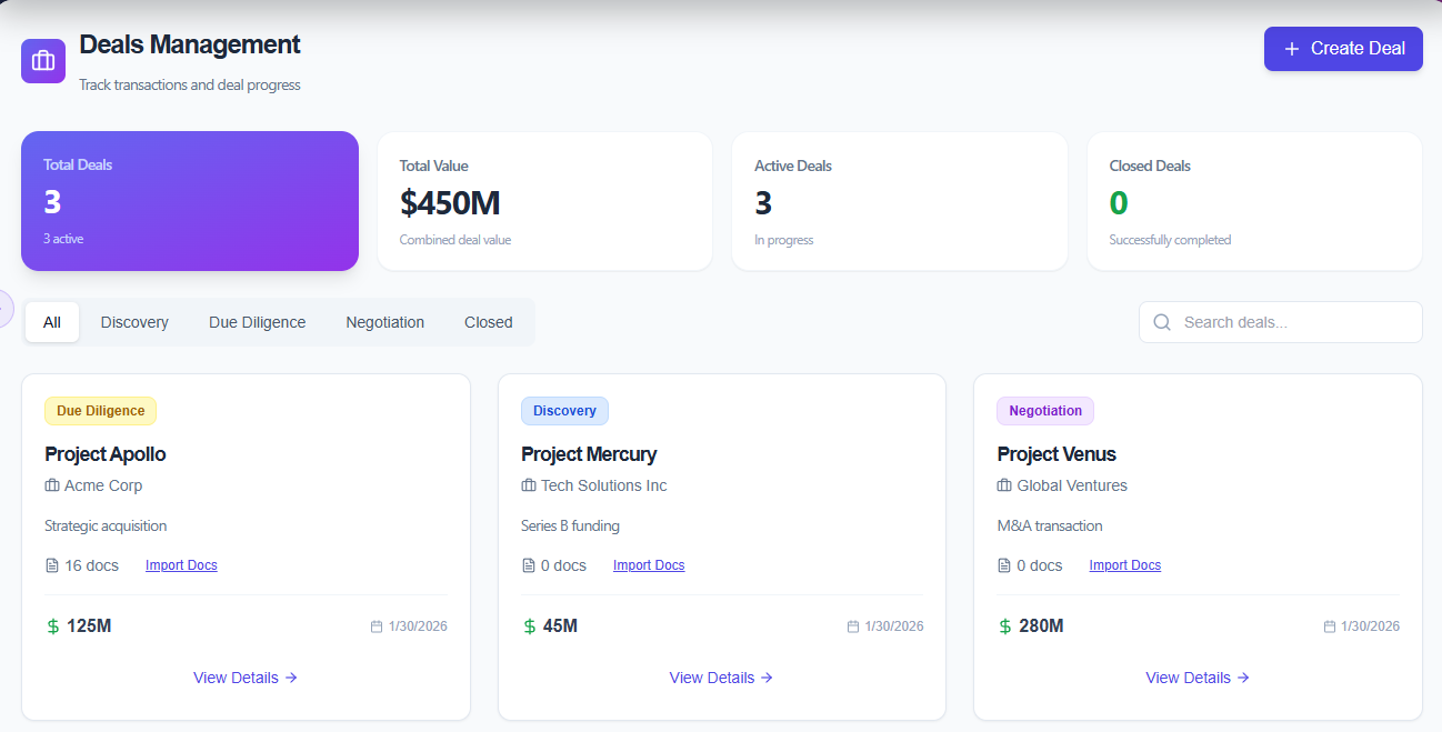 Space Nexus M&A deal pipeline